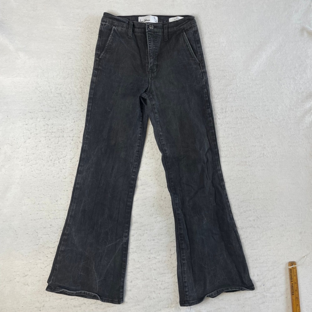 Sam Edelman Bay Flare Trouser Jean‎ Womens 26 Black High Rise Denim